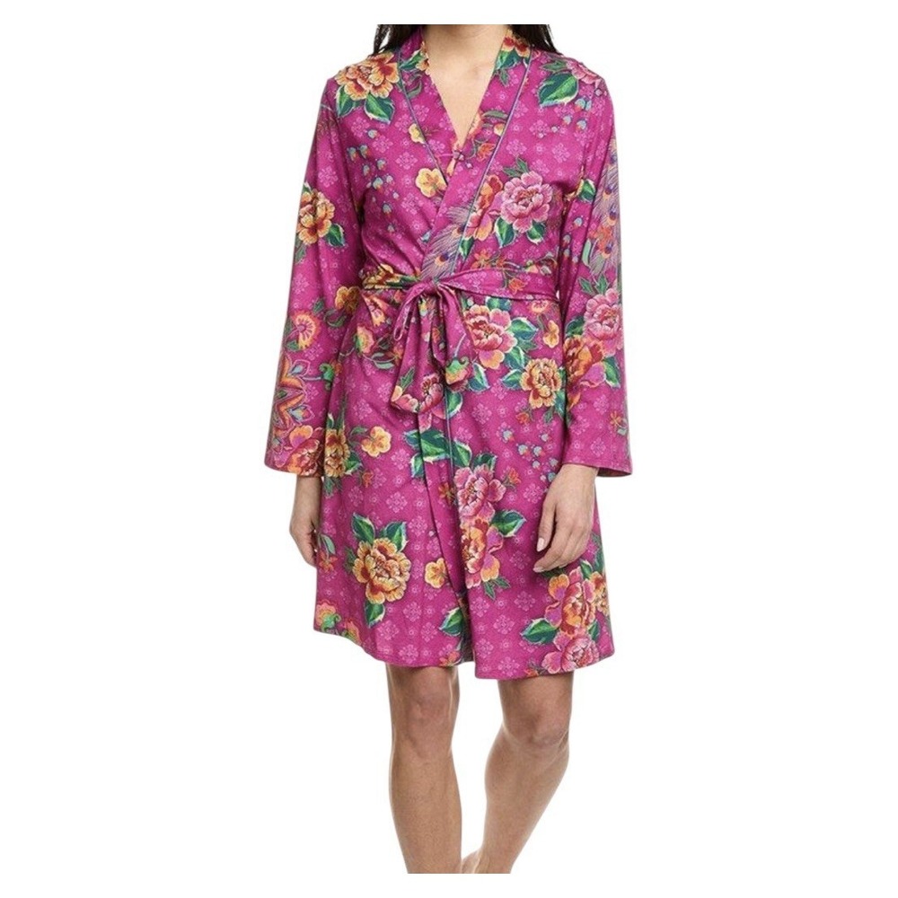 New Johnny Was Sleep Robe DARNAHTA Womens Medium Loungewear Tura Floral Wrap